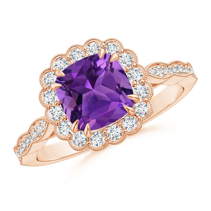 AAAA - Amethyst / 1.71 CT / 14 KT Rose Gold