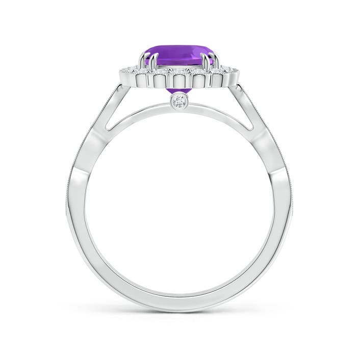 AAAA - Amethyst / 1.71 CT / 14 KT White Gold