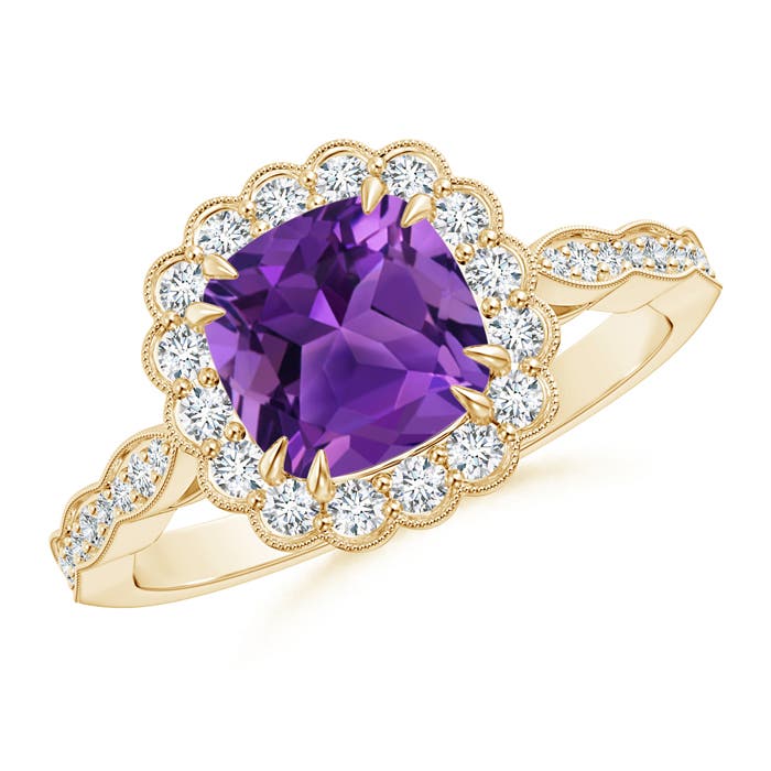 AAAA - Amethyst / 1.71 CT / 14 KT Yellow Gold