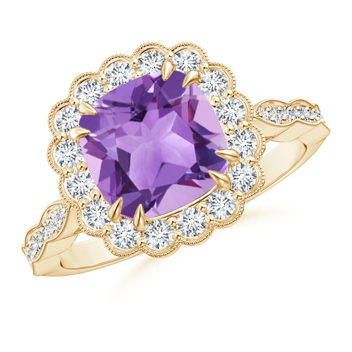 A - Amethyst / 2.7 CT / 14 KT Yellow Gold