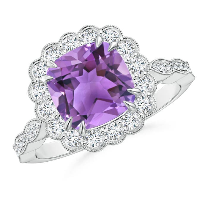 AA - Amethyst / 2.7 CT / 14 KT White Gold