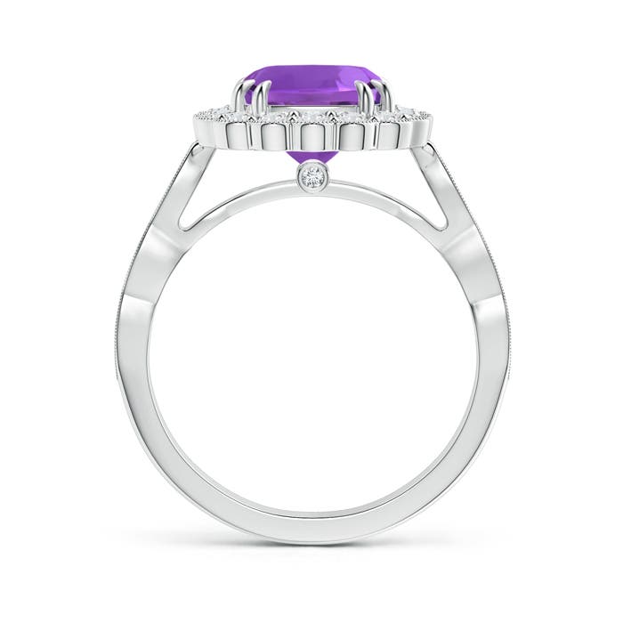 AAA - Amethyst / 2.7 CT / 14 KT White Gold