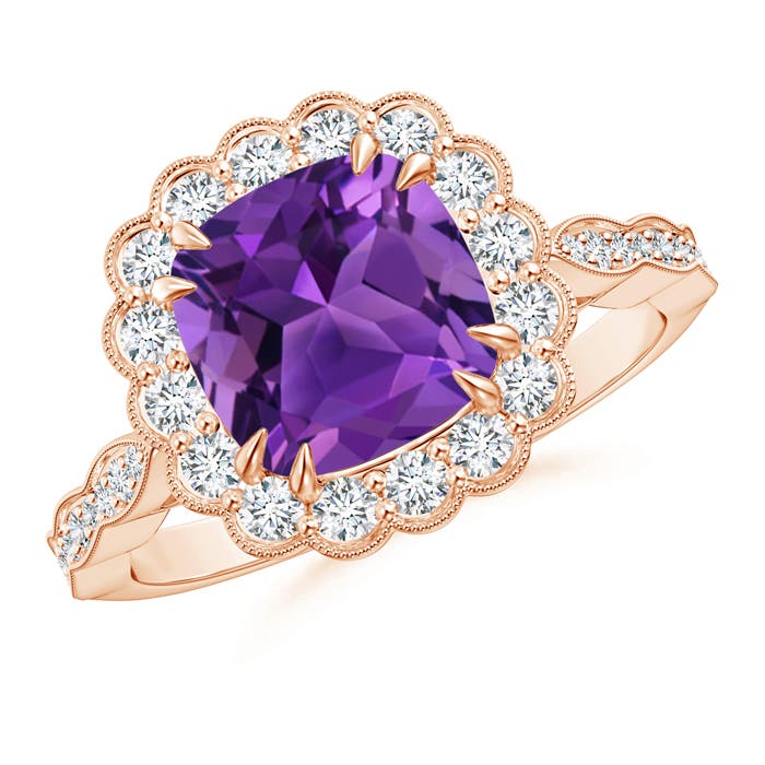 AAAA - Amethyst / 2.7 CT / 14 KT Rose Gold