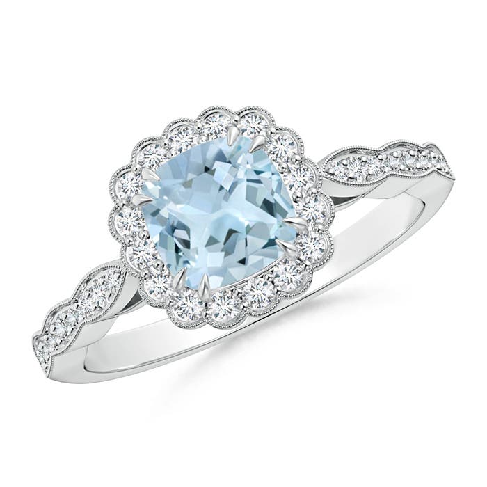 AA - Aquamarine / 1.13 CT / 14 KT White Gold