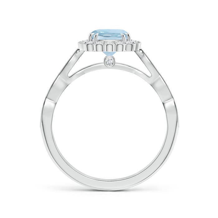 AA - Aquamarine / 1.13 CT / 14 KT White Gold