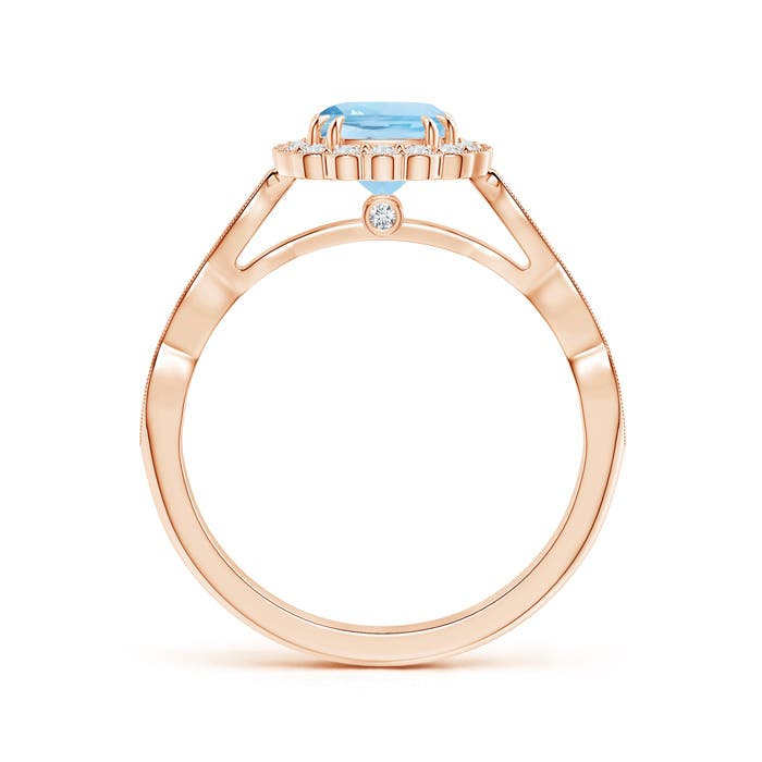 AAA - Aquamarine / 1.13 CT / 14 KT Rose Gold