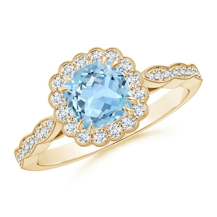 AAA - Aquamarine / 1.13 CT / 14 KT Yellow Gold