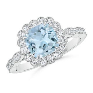 Cushion AA Aquamarine