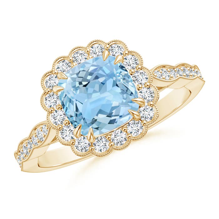 AAAA - Aquamarine / 1.76 CT / 14 KT Yellow Gold