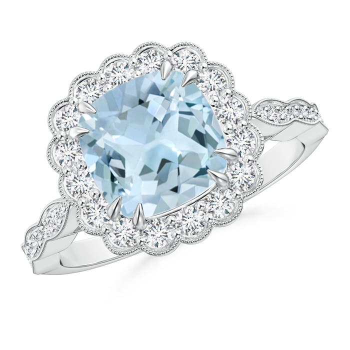 AA - Aquamarine / 2.45 CT / 14 KT White Gold