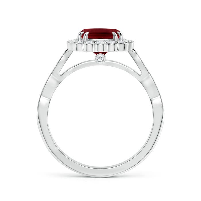 AA - Garnet / 1.71 CT / 14 KT White Gold