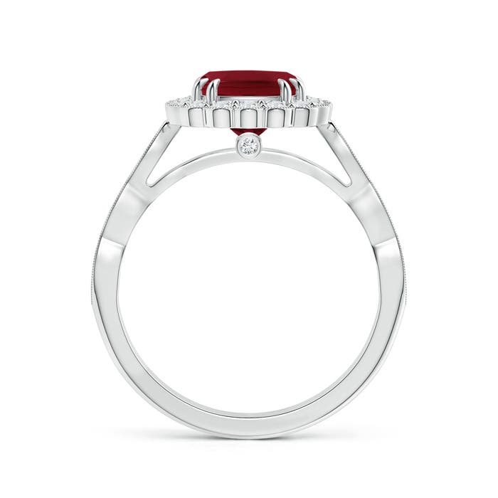 AAA - Garnet / 1.71 CT / 14 KT White Gold