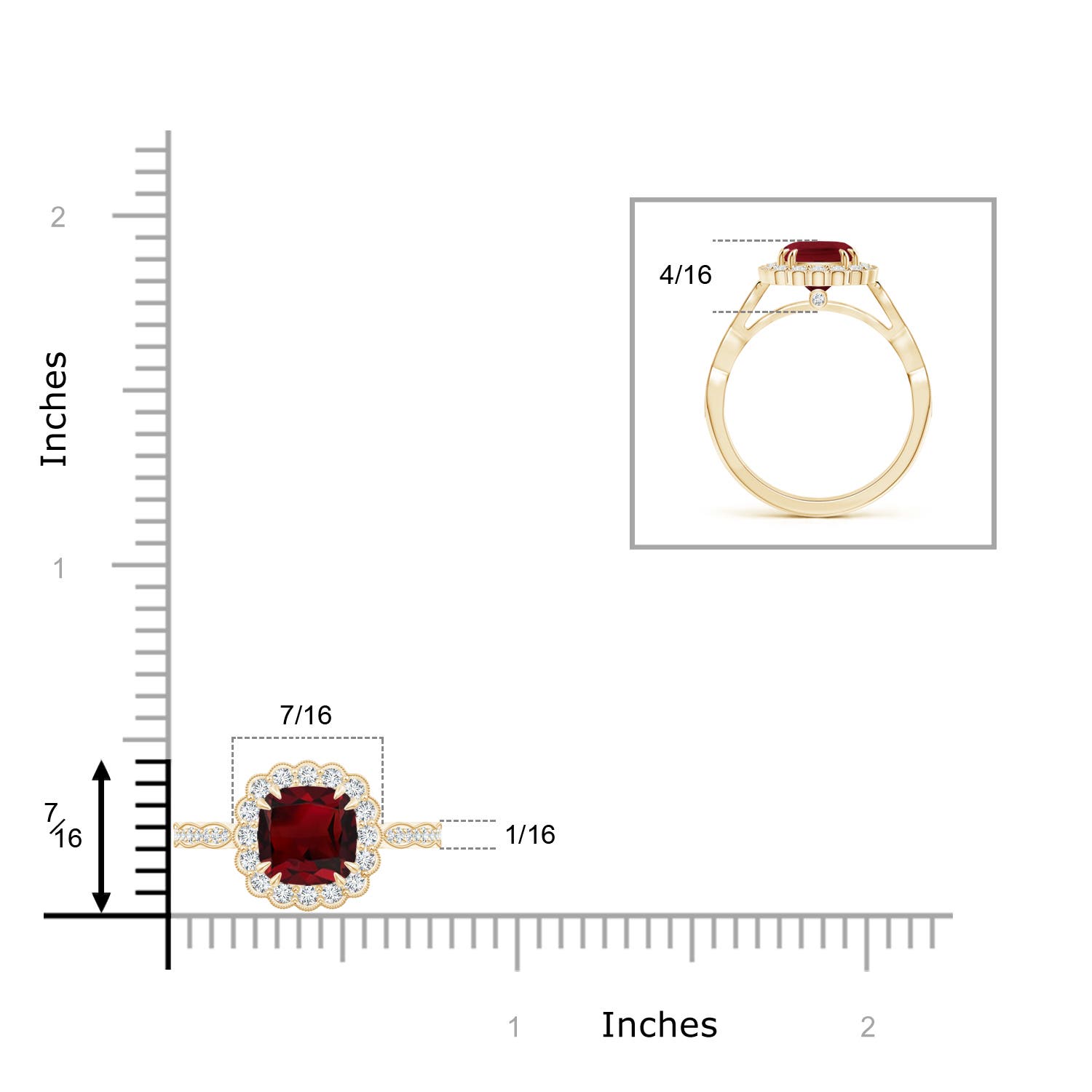 AAA - Garnet / 1.71 CT / 14 KT Yellow Gold