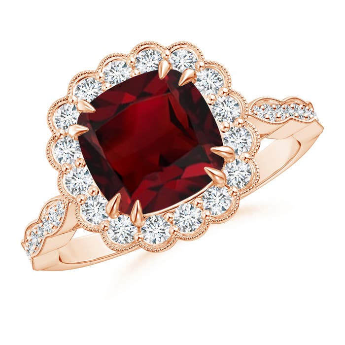 AAA - Garnet / 3 CT / 14 KT Rose Gold