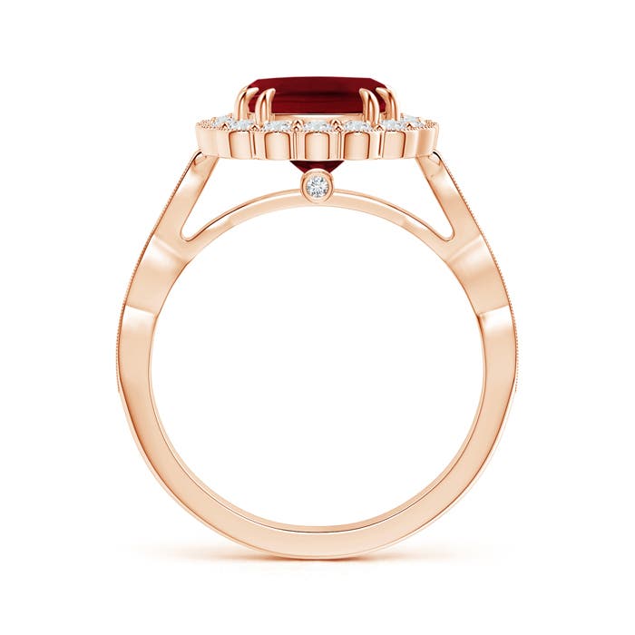 AAAA - Garnet / 3 CT / 14 KT Rose Gold