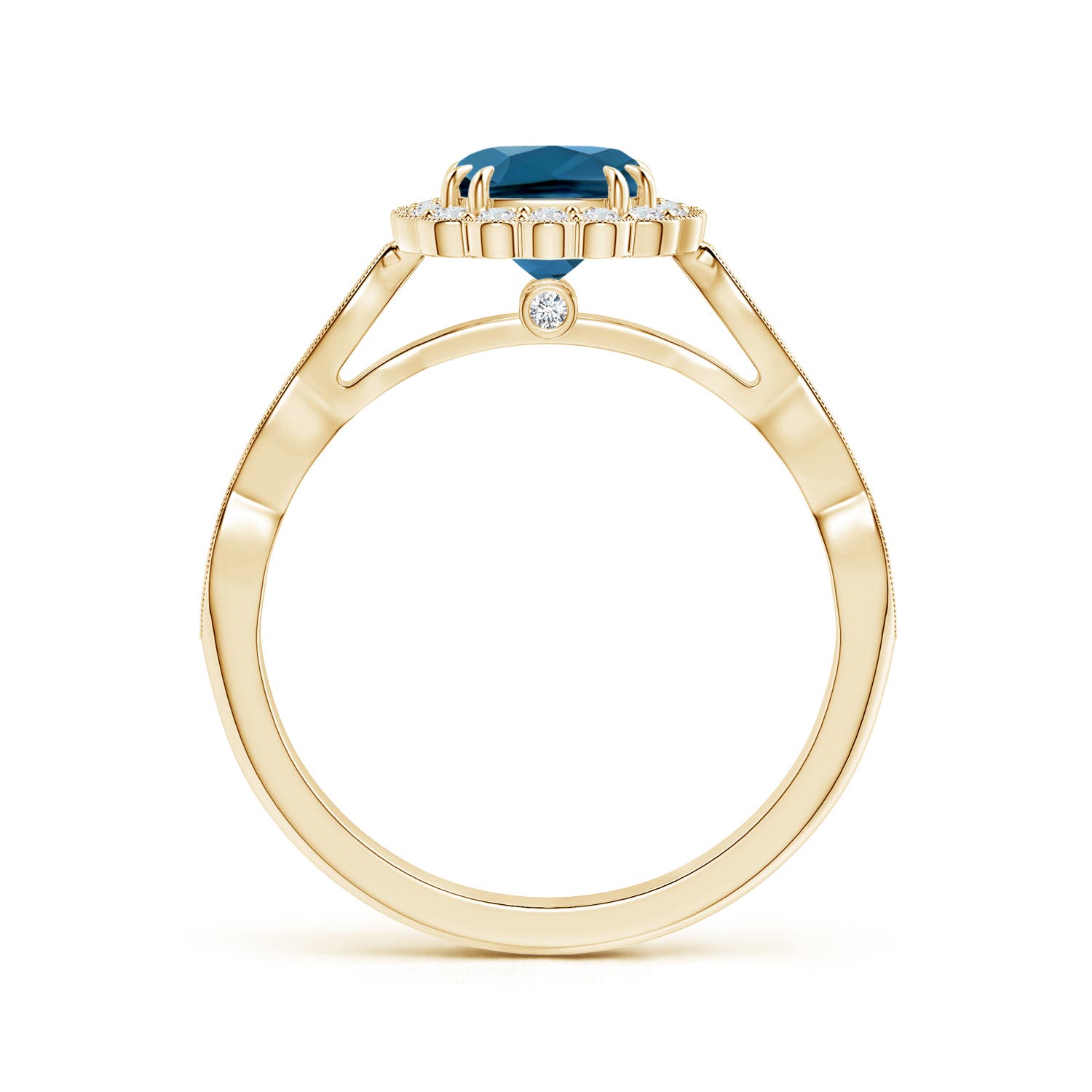 AAA - London Blue Topaz / 1.35 CT / 14 KT Yellow Gold