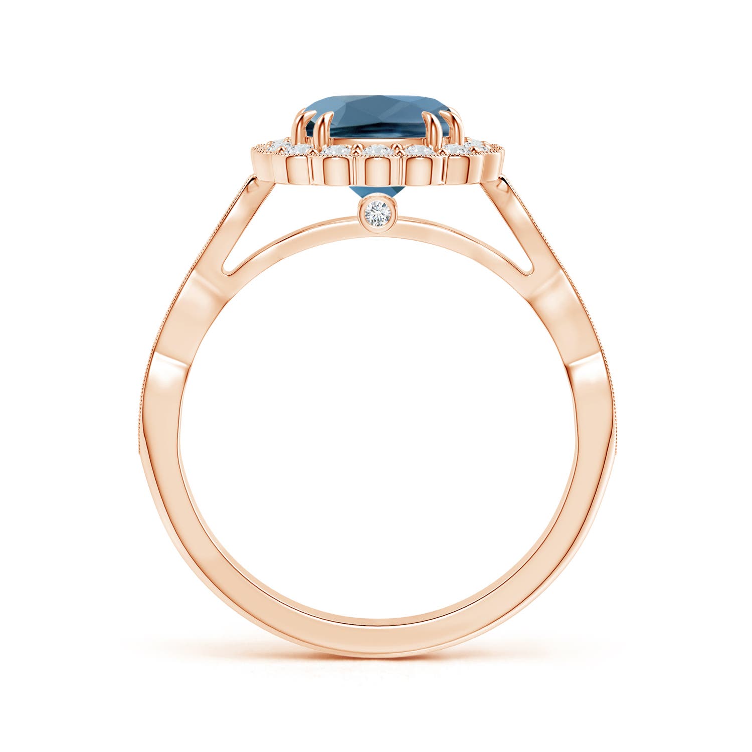 A - London Blue Topaz / 2.21 CT / 14 KT Rose Gold