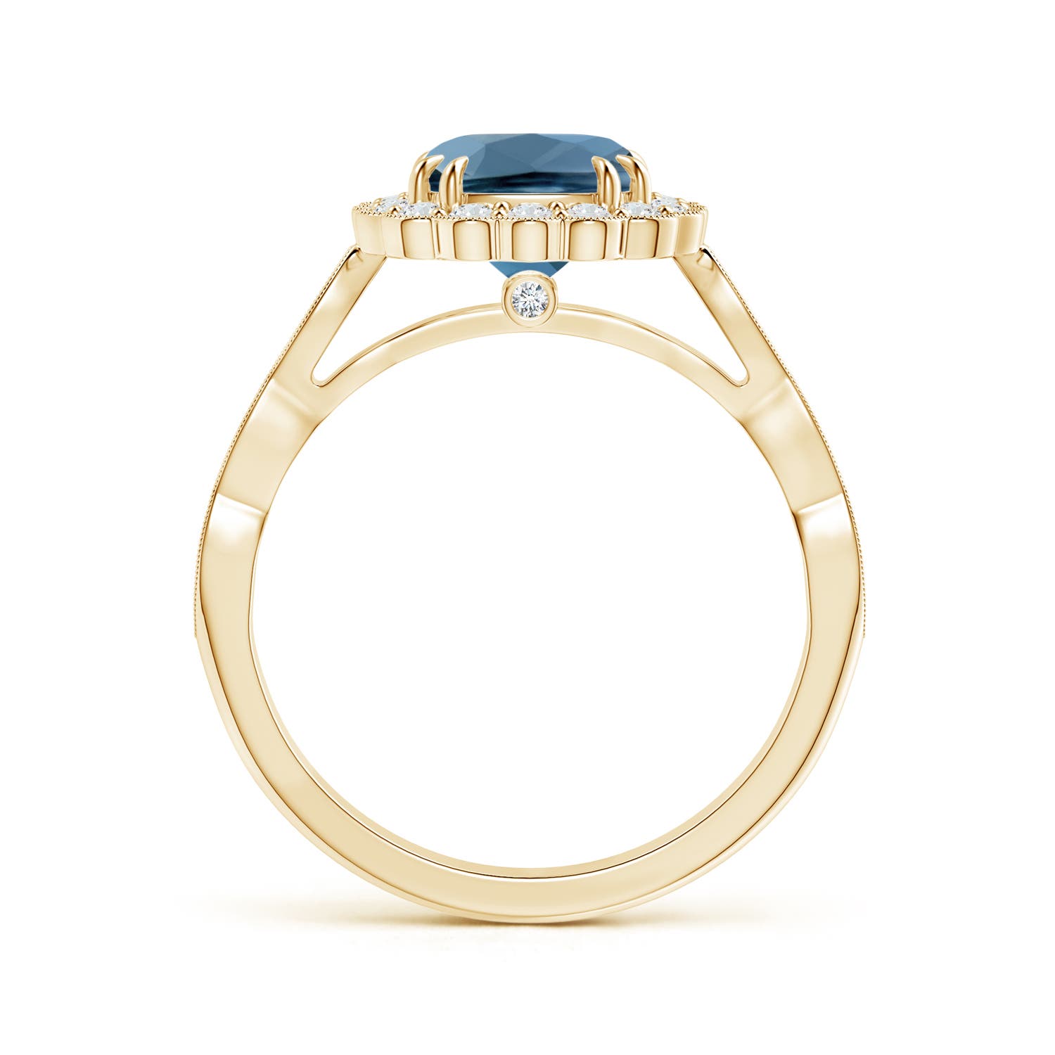 A - London Blue Topaz / 2.21 CT / 14 KT Yellow Gold