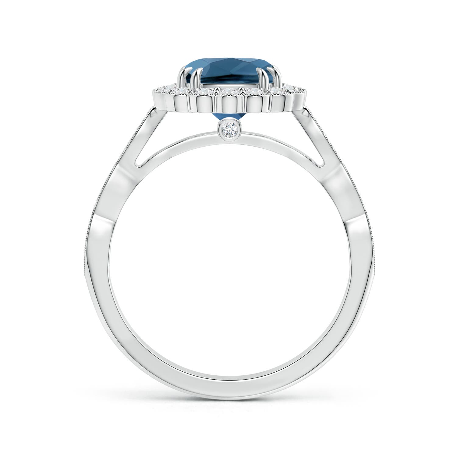 AA - London Blue Topaz / 2.21 CT / 14 KT White Gold