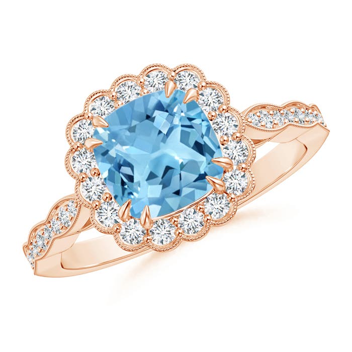 A - Swiss Blue Topaz / 2.21 CT / 14 KT Rose Gold