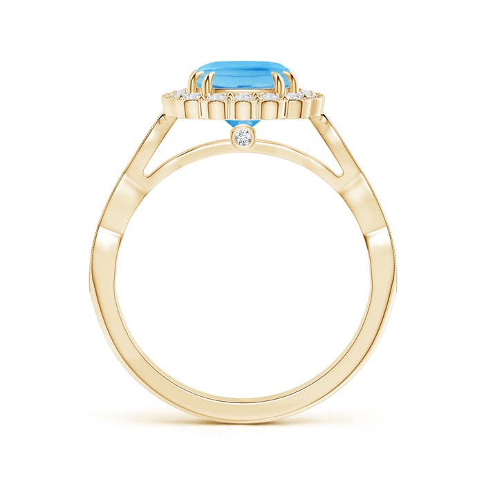 A - Swiss Blue Topaz / 2.21 CT / 14 KT Yellow Gold