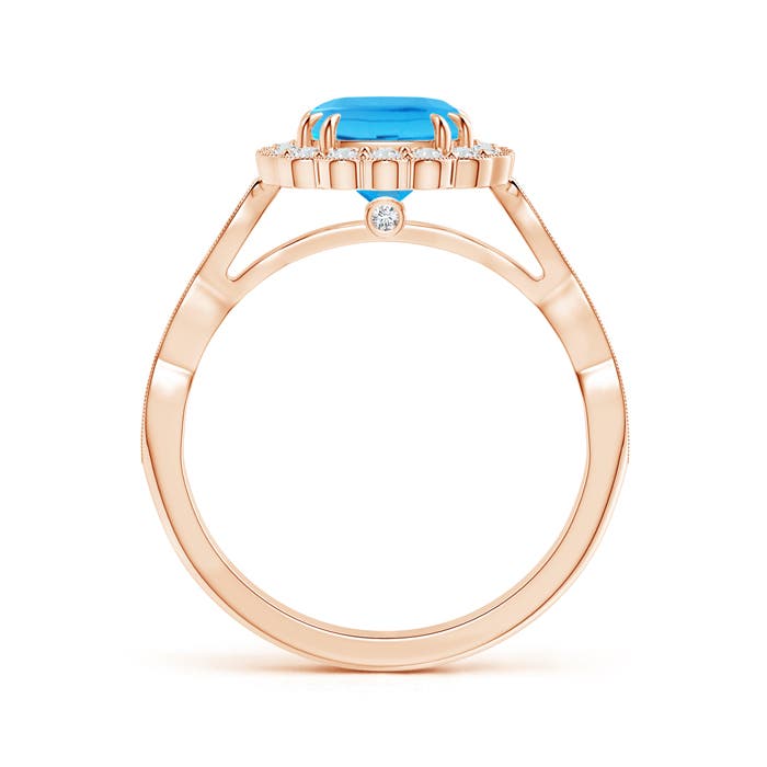 AAA - Swiss Blue Topaz / 2.21 CT / 14 KT Rose Gold