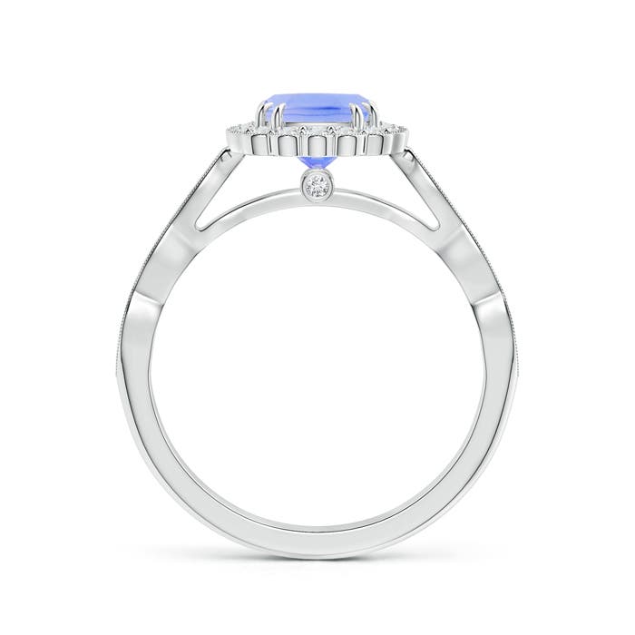 A - Tanzanite / 1.3 CT / 14 KT White Gold