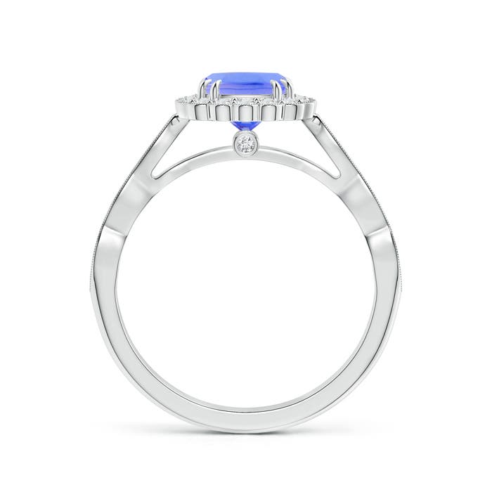 AA - Tanzanite / 1.3 CT / 14 KT White Gold