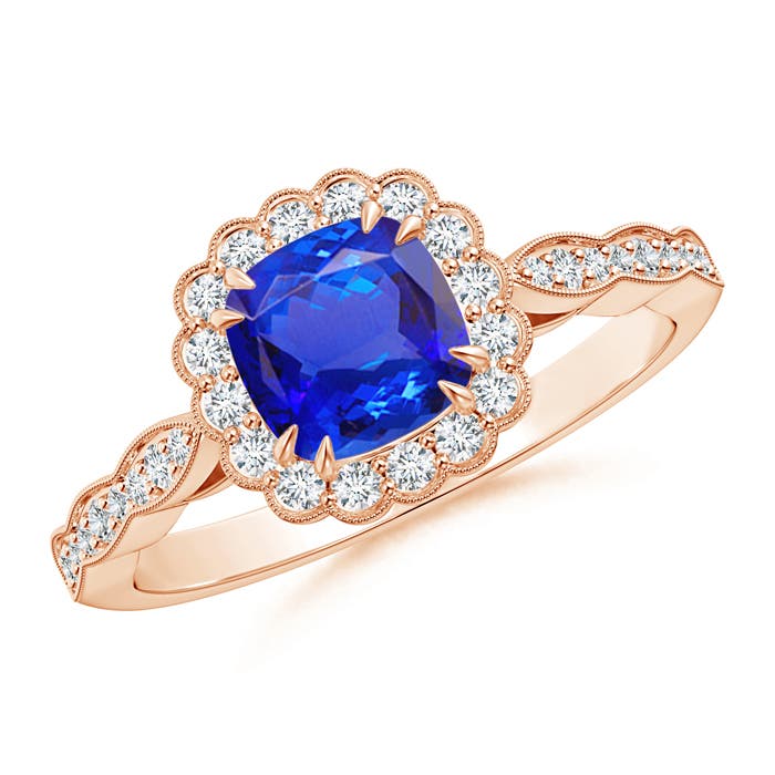 AAA - Tanzanite / 1.3 CT / 14 KT Rose Gold