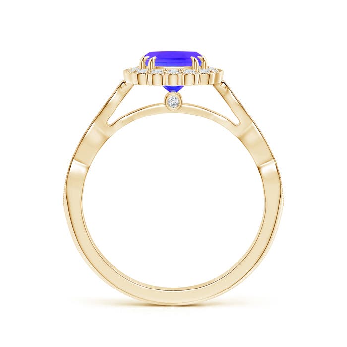 AAA - Tanzanite / 1.3 CT / 14 KT Yellow Gold