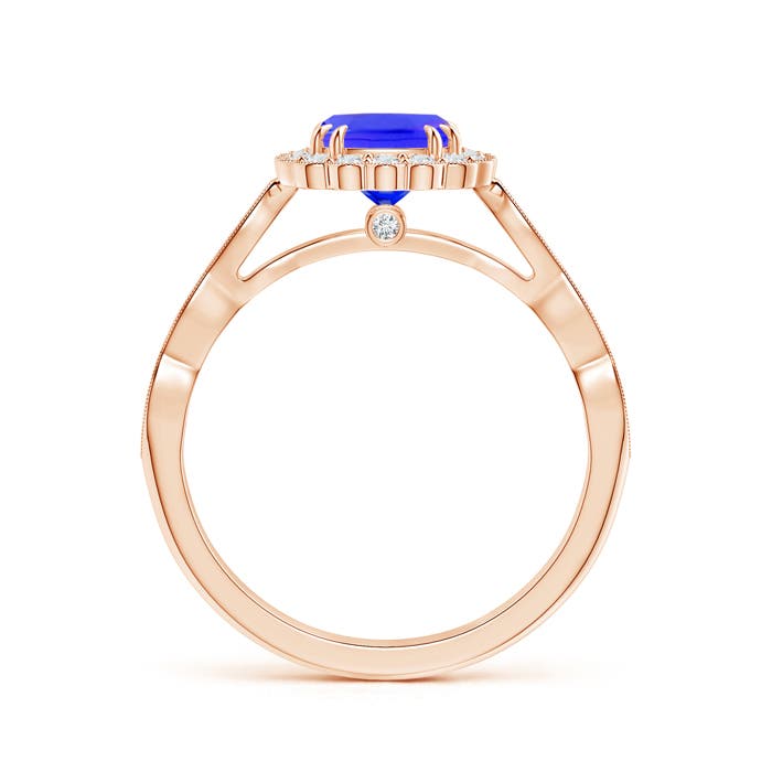 AAAA - Tanzanite / 1.3 CT / 14 KT Rose Gold