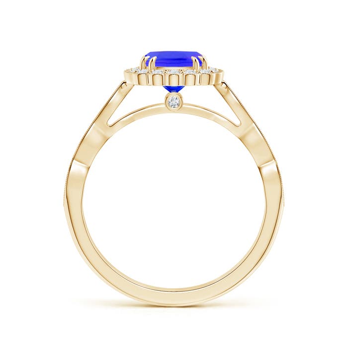 AAAA - Tanzanite / 1.3 CT / 14 KT Yellow Gold