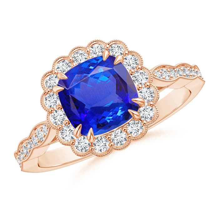 AAA - Tanzanite / 1.86 CT / 14 KT Rose Gold