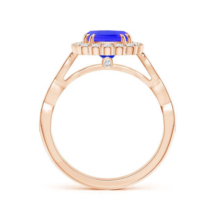 AAAA - Tanzanite / 1.86 CT / 14 KT Rose Gold