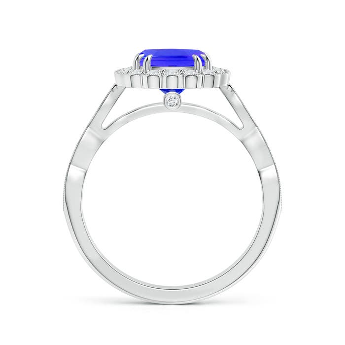 AAAA - Tanzanite / 1.86 CT / 14 KT White Gold