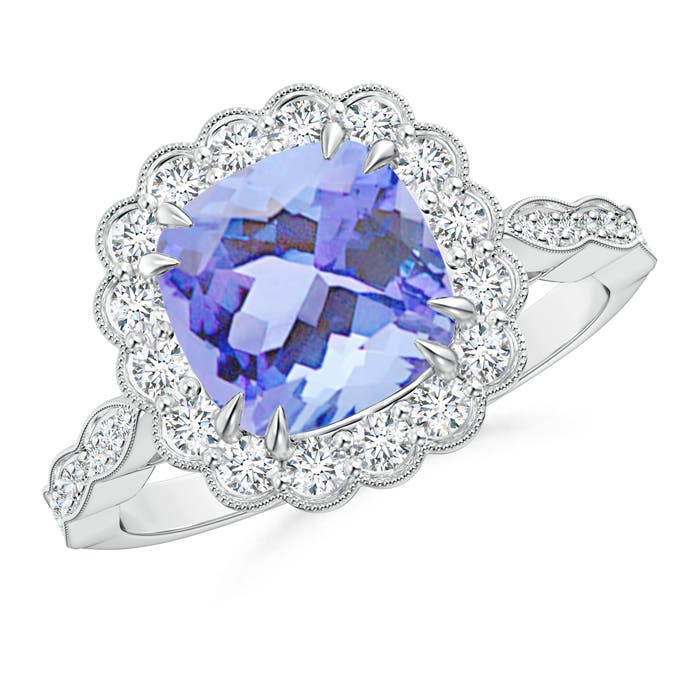 A - Tanzanite / 2.65 CT / 14 KT White Gold