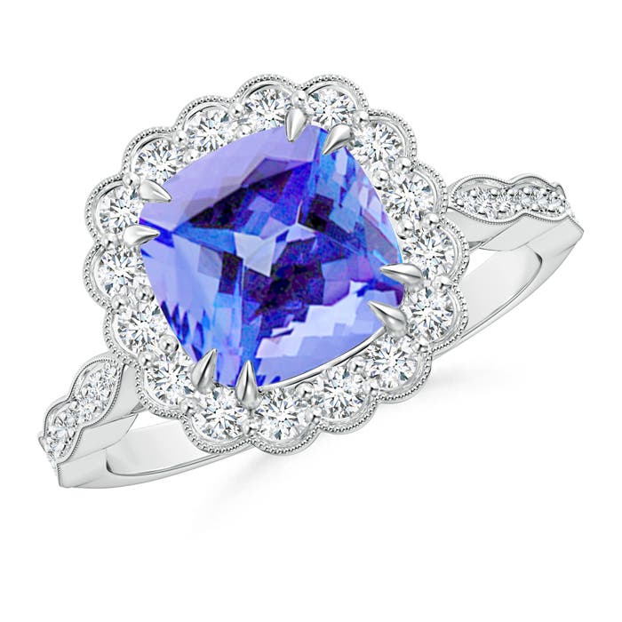 AA - Tanzanite / 2.65 CT / 14 KT White Gold