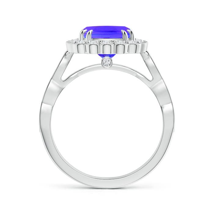 AAA - Tanzanite / 2.65 CT / 14 KT White Gold