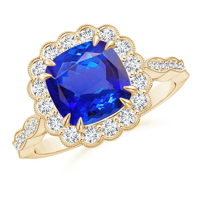 AAA - Tanzanite / 2.65 CT / 14 KT Yellow Gold