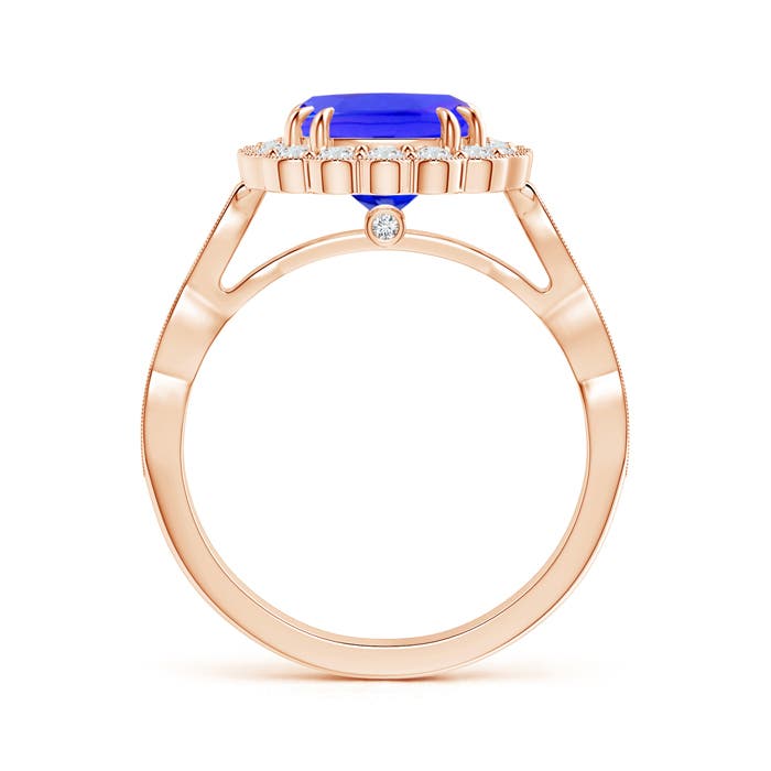 AAAA - Tanzanite / 2.65 CT / 14 KT Rose Gold