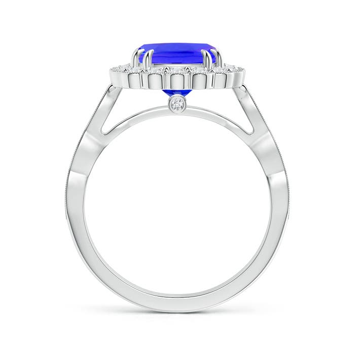 AAAA - Tanzanite / 2.65 CT / 14 KT White Gold