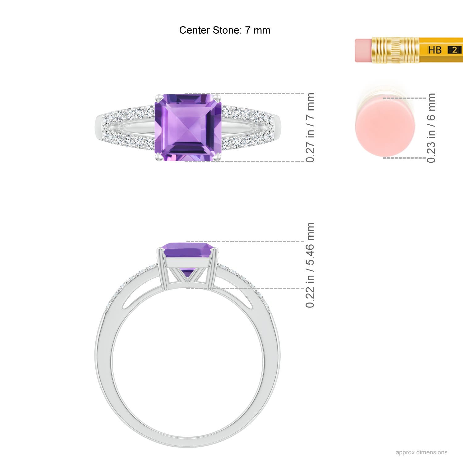 A - Amethyst / 1.54 CT / 14 KT White Gold