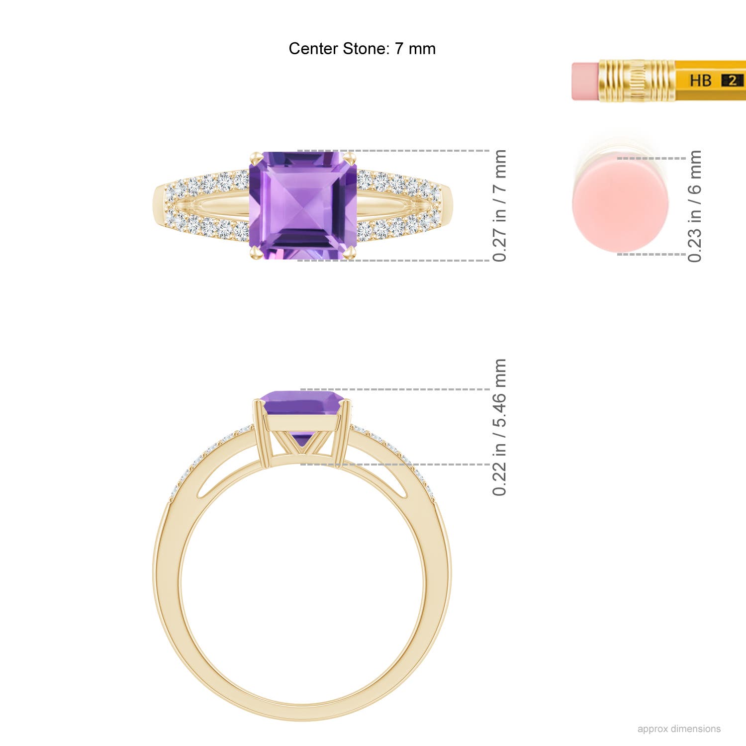 A - Amethyst / 1.54 CT / 14 KT Yellow Gold