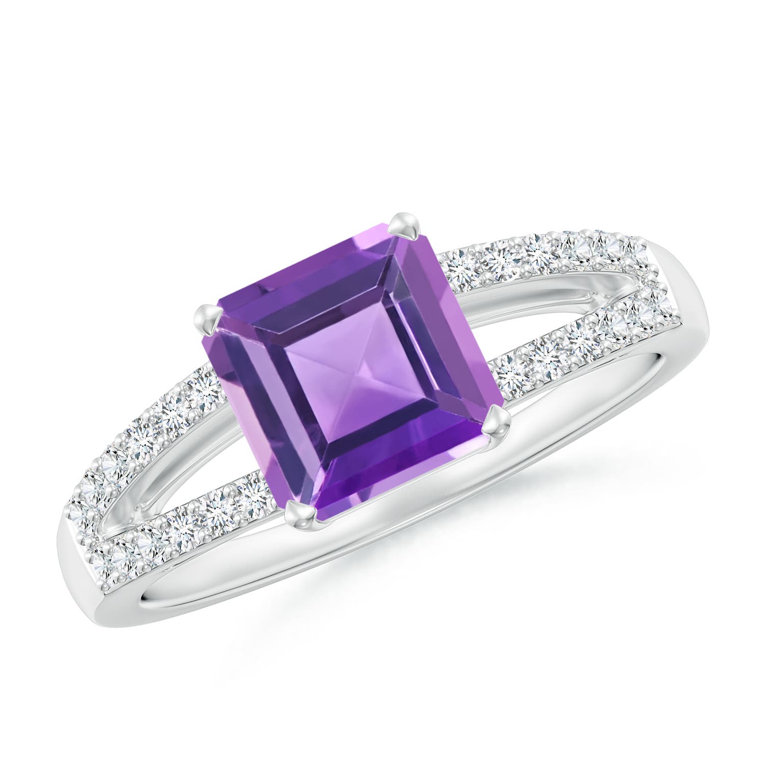 AA - Amethyst / 1.54 CT / 14 KT White Gold