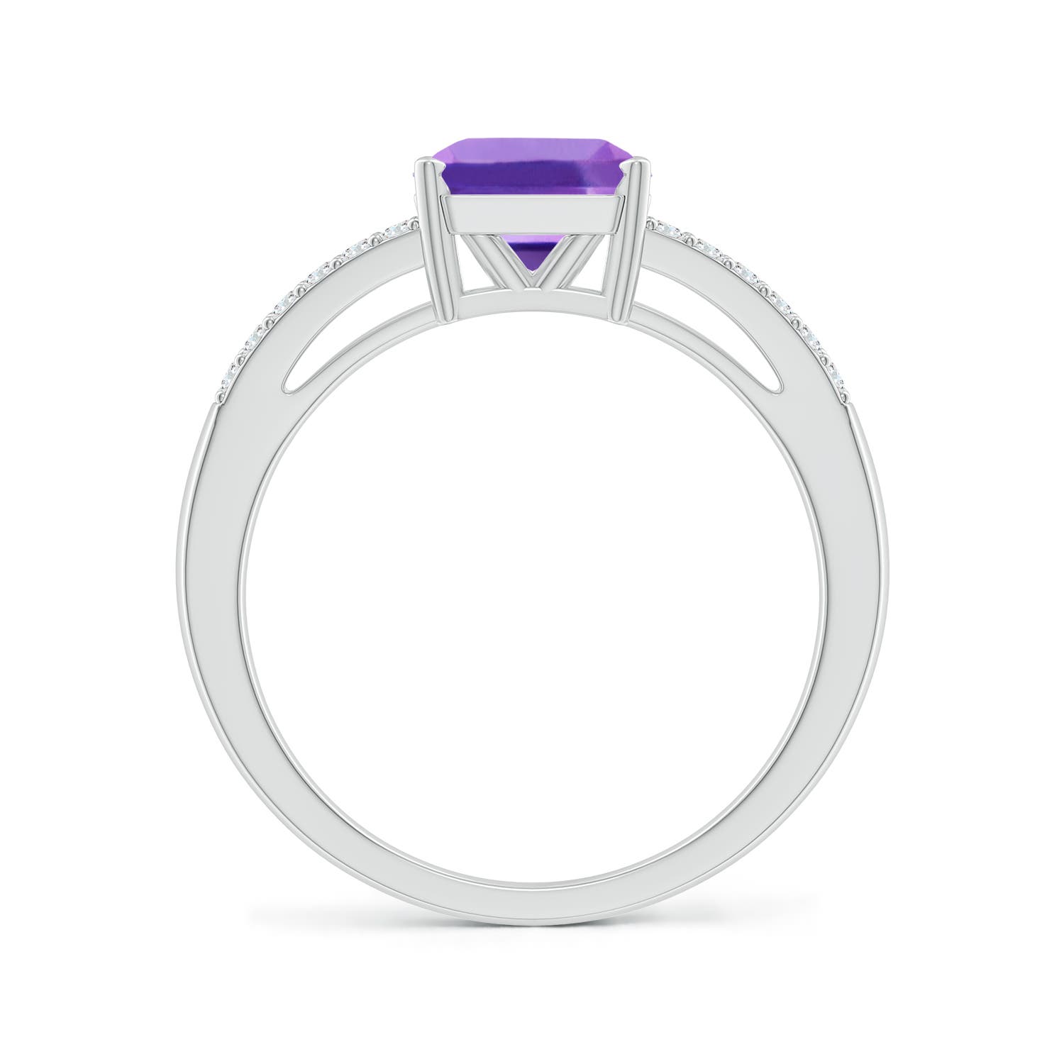 AA - Amethyst / 1.54 CT / 14 KT White Gold