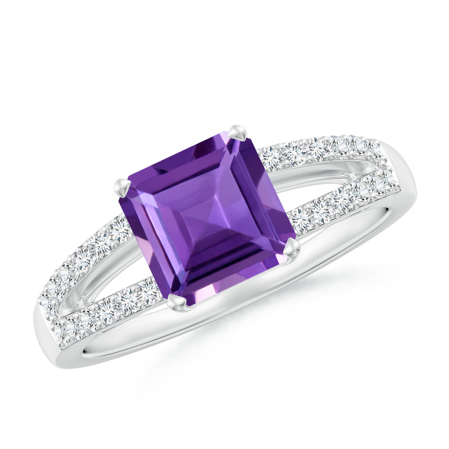 AAA - Amethyst / 1.54 CT / 14 KT White Gold