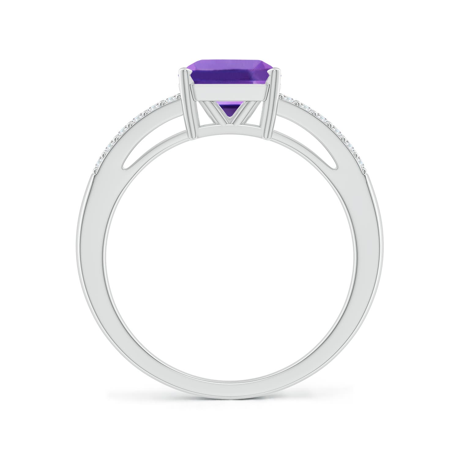 AAA - Amethyst / 1.54 CT / 14 KT White Gold