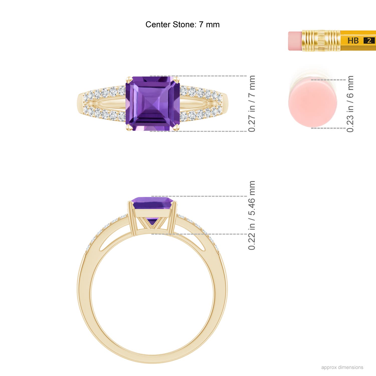 AAA - Amethyst / 1.54 CT / 14 KT Yellow Gold