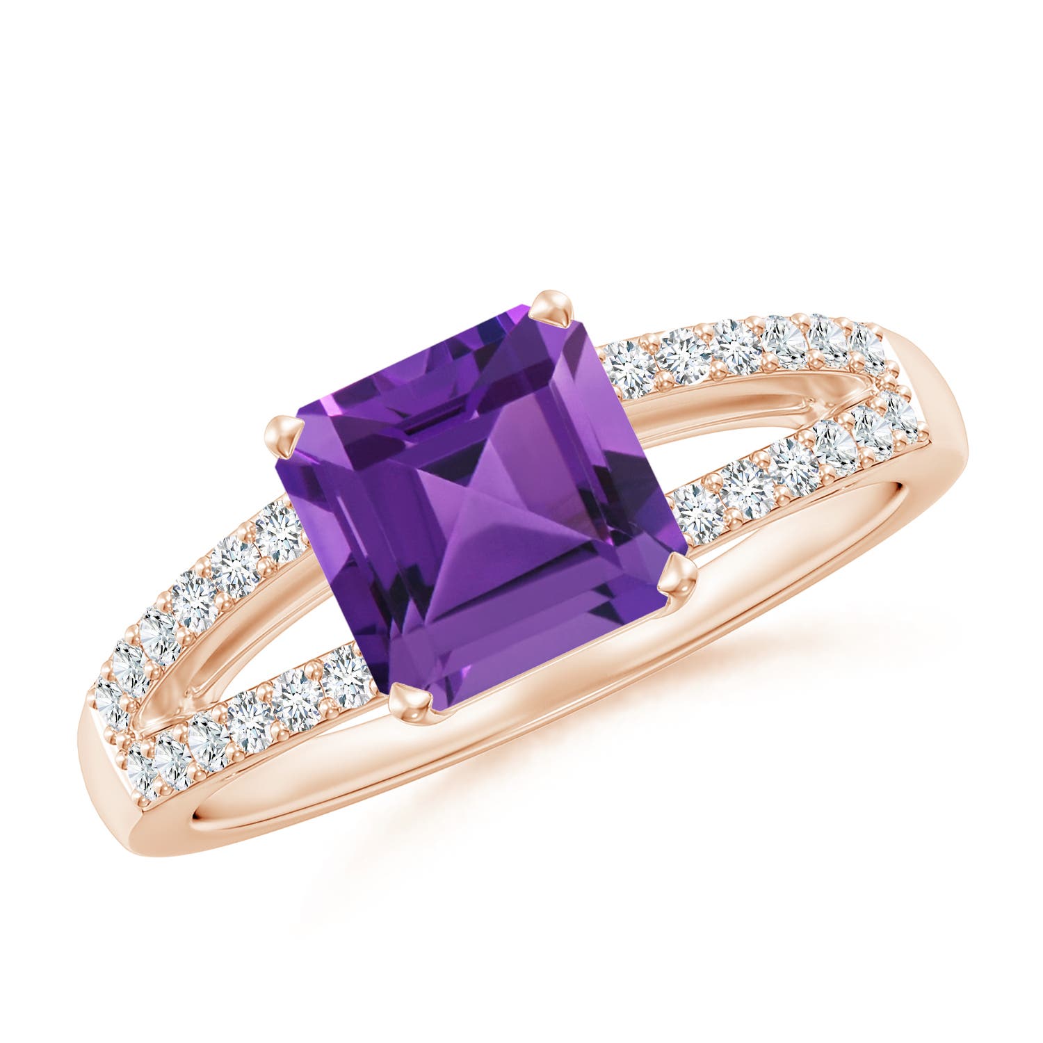 AAAA - Amethyst / 1.54 CT / 14 KT Rose Gold