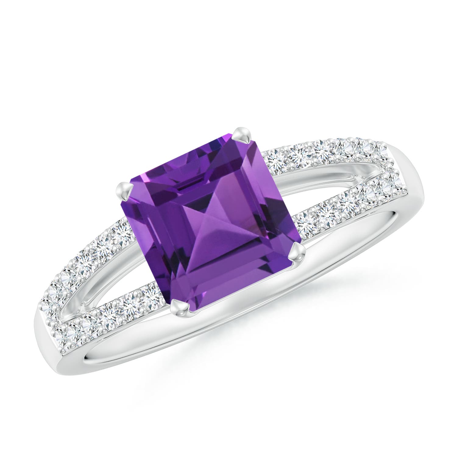 AAAA - Amethyst / 1.54 CT / 14 KT White Gold